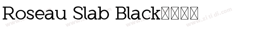 Roseau Slab Black字体转换